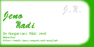 jeno madi business card